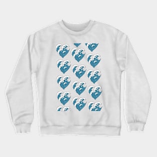 Wave heart Crewneck Sweatshirt